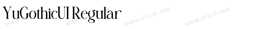 YuGothicUI Regular字体转换